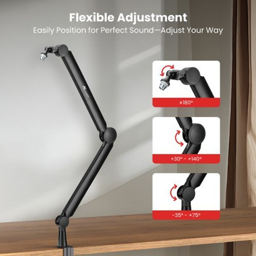 ACGAM Boom Arm Microphone Mic Stand with 3/8'' to 5/8'' Screw Adapter for Blue Yeti HyperX QuadCast Shure SM7B and other Mic BUY IN AUSTRALIA