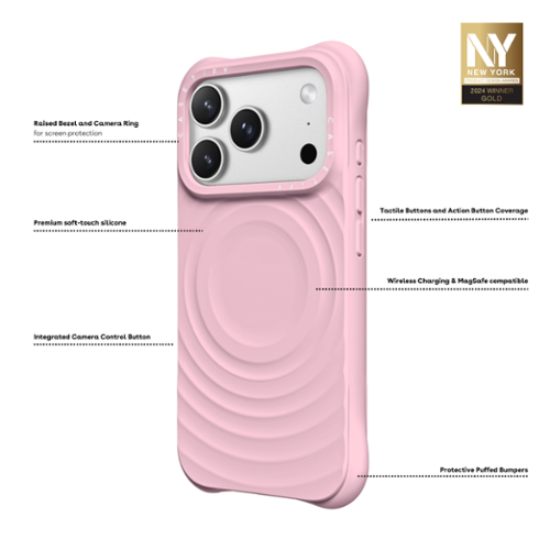 CASETiFY Apple iPhone 17 Pro Max Ripple Case Primrose Pink CTF
