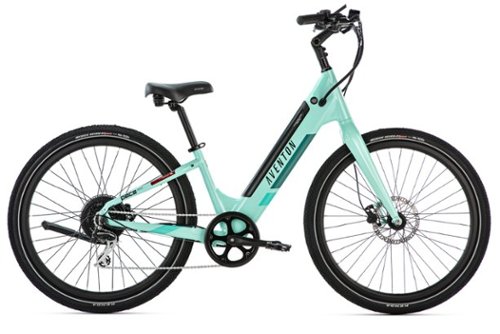 Aventon - Pace 500.2 Step-Through Ebike w/ 40 mile Max Operating Range and 28 MPH Max Speed - Small/Medium - Celeste-Front_Standard 
