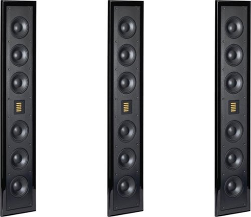 MartinLogan - Motion SLM XL, Slim On-Wall Speaker, with six 4” drivers, and Folded Motion Tweeter, Three-Pack Bundle - Gloss Black