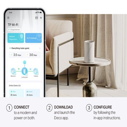 TP-Link Deco BE65 Pro BE11000 Whole Home Tri-Band Wi-Fi 7 Mesh Router System with two 5-Gig Ports (1-pack) - White BUY IN EUROPE