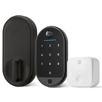 Yale - Approach - Smart Lock Wi-Fi Retrofit Deadbolt with Keypad Access - Black Suede