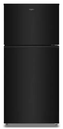 Front. Whirlpool - 30 inch wide 19 cu. ft. Top Freezer Refrigerator with Total Coverage Cooling - Black.
