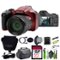 Bundle - Minolta - Pro Shot 20 MP HD Digital Camera with 67x Zoom, 1080p HD Video - Red-Front_Standard