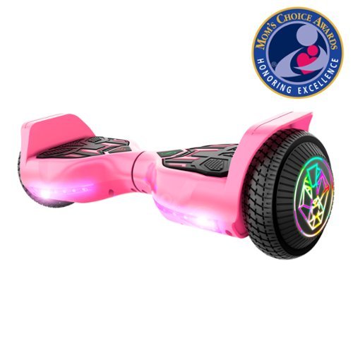 Swagtron - swagBOARD Twist T580 Hoverboard with Light-Up LED Wheels & Exclusive LiFePo™ Battery - Speeds up to 6.5 mph - Pink-Front_Standard 