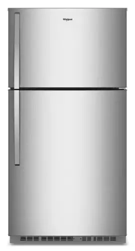 Front. Whirlpool - 21.3 Cu. Ft. Top-Freezer Refrigerator with Total Coverage Cooling - Fingerprint-Resistant Stainless Finish.