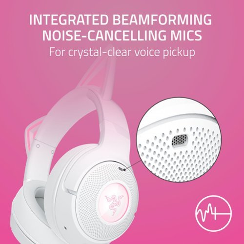 Razer Kraken Kitty V2 Wireless Gaming Headset for PC, Mac, Mobile, and Tablet - White WORLDWIDE DELIVERY
