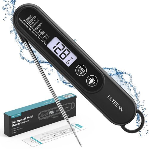 Ultrean - Digital Meat Thermometer for Cooking - Black-Front_Standard 