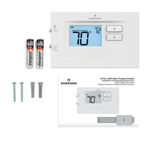 Emerson 70 Series, Non-Programmable, Single Stage (1H/1C) Thermostat - White WHERE TO BUY