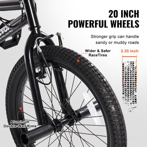 VEVOR BMX Bike, 20 Inch Wheel Freestyle Bike, BMX Race Bike with