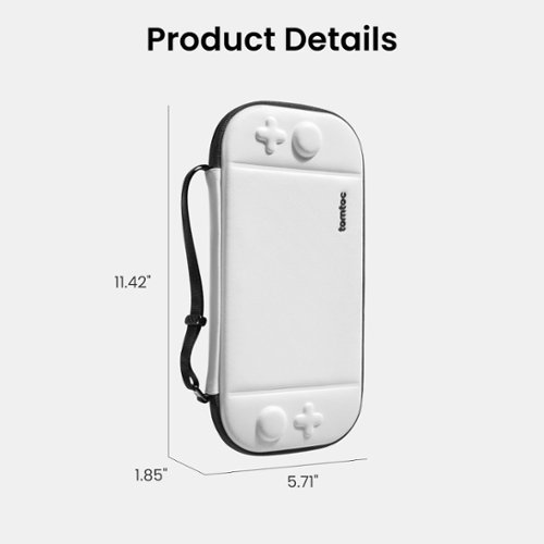 tomtoc Slim Carrying Case for Nintendo Switch 2 Model 2025, Odorless Protective Hard Shell with 12 Game Card Slots - White BUY IN EUROPE