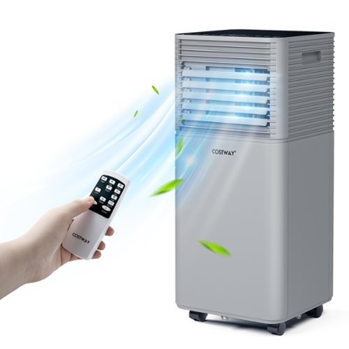 Costway 6000 BTU (10000 BTU ASHRAE) Portable Air Conditioner 3-in-1 Air Cooler w/Dehumidifier & Fan Mode - Grey
