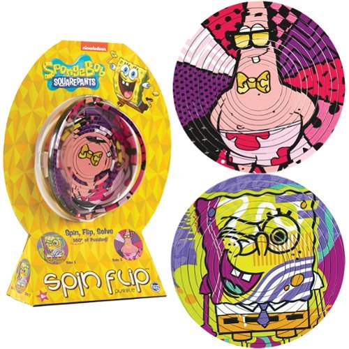 TCG Toys Spin Flip Puzzle: Spongebob & Patrick - 12 Rings, 2-In-1: Double-Sided Puzzle,8+ GLOBAL SHIPPING
