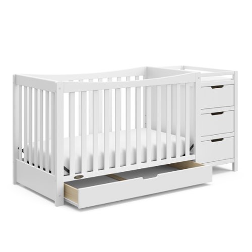Graco - Remi 4-in-1 Convertible Crib and Changer - White-Front_Standard 