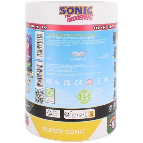 Cable Guys by Exquisite Gaming Cable Guys: SEGA - Super Sonic Holder Earbud & Phone Holder WORLDWIDE DELIVERY
