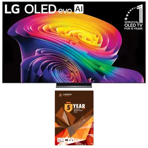 LG OLED evo AI  
WORLD'S No. 1 OLED TV FOR 13 YEARS  
AMBER | 5 YEAR PREMIUM PROTECTION PLAN