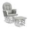 Storkcraft - Hoop Glider and Ottoman - White/Light Gray-Front_Standard