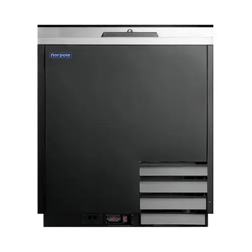 Front. Magic Chef - Commercial 36 in. 9.2 cu. ft. Glass Froster in Black - Black.