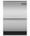 Fisher & Paykel - Top Control Built-in Double DishDrawer with 44 dBA - Stainless Steel-Front_Standard