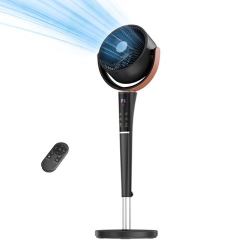 Sweet - Standing Fan for Bedroom,120° Oscillation, Quiet 20dB, 15 Speeds 5 Modes,Remote Control, LED Light - Black-Front_Standard 