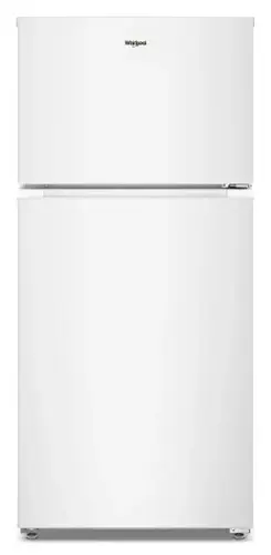 Front. Whirlpool - 14.3 Cu. Ft. Top-Freezer Refrigerator with Total Coverage Cooling - White.