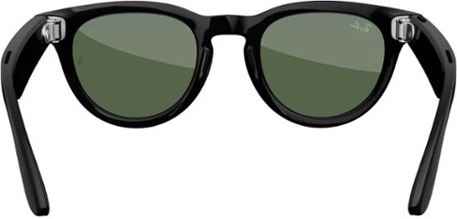 Ray-Ban Meta Headliner Low Bridge Fit glasses, Meta AI, Audio, Photo, Video Compatibility - Green Lenses - Shiny Black BUY IN UAE