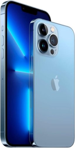 Apple - Refurbished Excellent - iPhone 13 Pro A2483 (Fully Unlocked) 256GB w/ Pre-Installed Tempered Glass - Sierra Blue-Front_Standard 