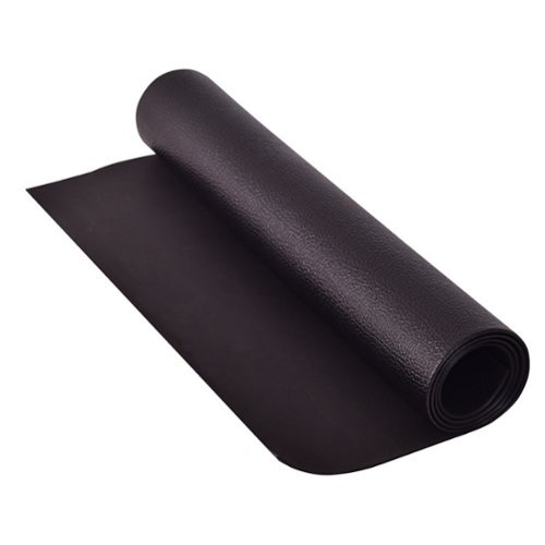 Costway 47''x24'' Exercise Equipment Mat High Density PVC Treadmill Mat Floor Protector Pad - Black