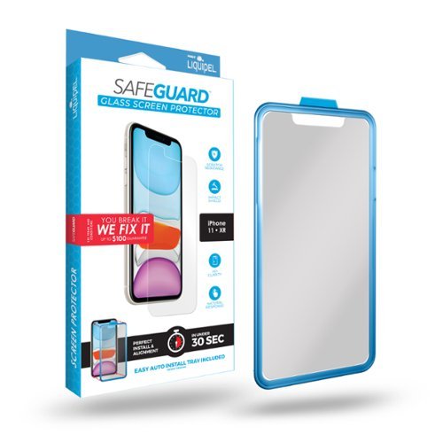Liquipel Safeguard Glass Screen Protector for Apple iPhone 11 / XR - Clear INTERNATIONAL SHIPPING