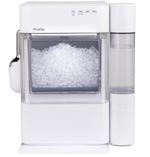 GE Profile - Opal 2.0 Ultra Nugget Ice Maker with Side Tank and Scale Inhibiting Filter - Stone White-Front_Standard 