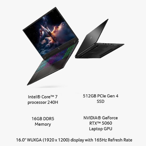 Acer Nitro V – 16 WUXGA 165Hz Gaming Laptop - Intel Core 7 240H 2024 - NVIDIA GeForce RTX 5060 – 16GB Memory – 512GB Storage - Obsidian Black BUY IN MIDDLE EAST