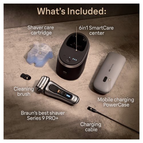 Braun  Series 9 PRO+ Electric Shaver with 6 in 1 SmartCare Center - Silver WORLDWIDE DELIVERY