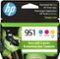 HP - 951 3-Pack Standard Capacity Ink Cartridges - Cyan/Magenta/Yellow-Front_Standard
