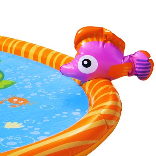 Banzai Jr. 58 Inch Sprinkle Friends Outdoor Water Play Mat GLOBAL SHIPPING