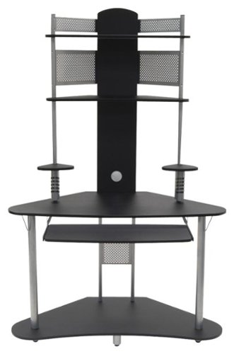 Calico Designs - Arch Tower Computer Desk - Black/Silver