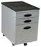 Calico Designs - File Cabinet - Silver/Black-Front_Standard