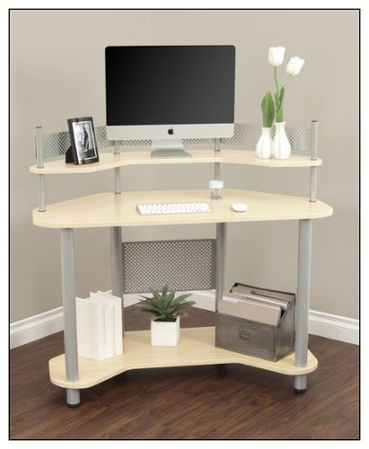 Calico Designs - Study Corner Desk - Silver/Maple