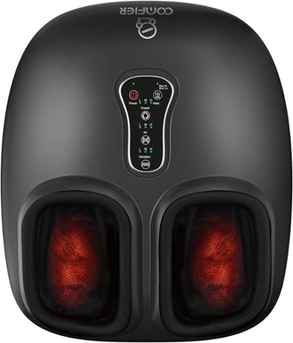 Comfier - Shiatsu Foot Massager with Heat Deep Kneading Feet Massage - Black-Front_Standard 