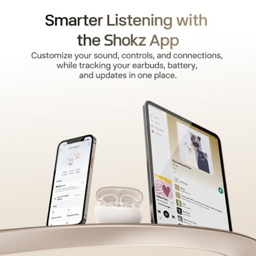Shokz OpenDots 2 Open-Ear Clip-On True Wireless Bluetooth Earbuds - Pearl White BUY IN UK
