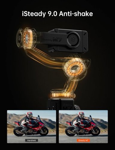 Hohem iSteady M7 3-Axis Gimbal Stabilizer for Smartphone w/ AI Tracking, Remote Control, Extendable Pole, & Magnetic RGB Light - Black GLOBAL SHIPPING