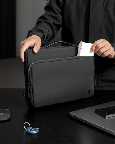tomtoc Defender-A14 Premium 360° Protective Laptop Sleeve/Case fits up to 16'' MacBook Pro, Cordura Fabric, CornerArmor - Black