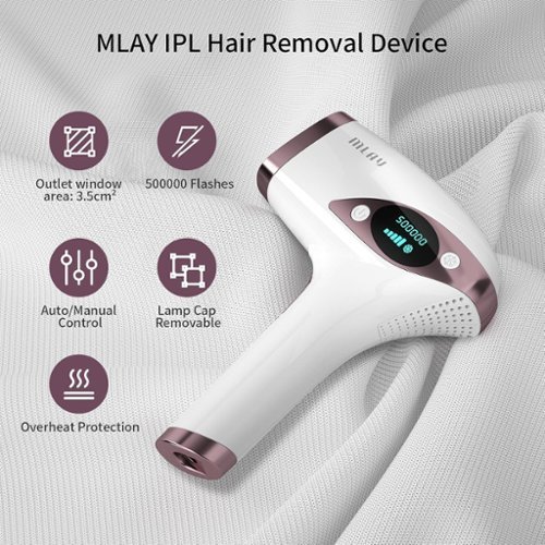 MLAY T4 IPL Laser Hair Removal for Women/Men, 15.5J Energy, Ice-Cooling Painless Tech, Effective & Long-Lasting from Home - Rose Gold WORLDWIDE DELIVERY