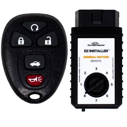 Car Keys Express - Replacement GM Remote - 5 Buttons (Lock, Unlock, Panic, Trunk, and Remote Start) Includes programmer - Black