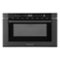 ZLINE - 24 in. 1.2 cu. ft. Built-in Microwave Drawer with a Traditional Handle - Black Stainless Steel-Front_Standard