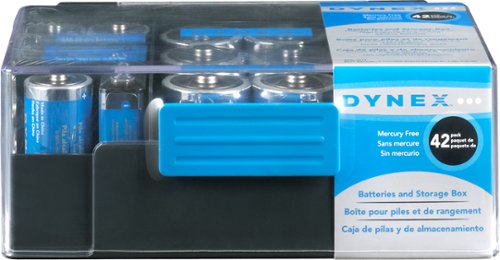  Dynex™ - Assorted Batteries with Storage Box (42-Pack)