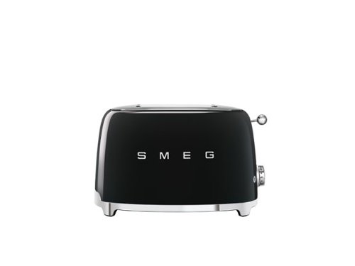 SMEG - TSF01 2-Slice Wide-Slot Toaster - Black-Front_Standard 