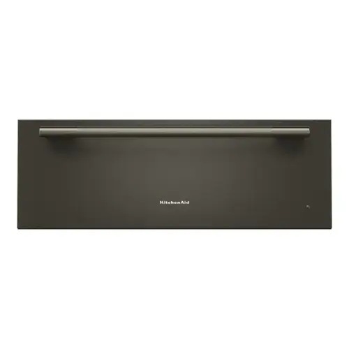 Front. KitchenAid - 30" Slow Cook Warming Drawer - Black Ore.