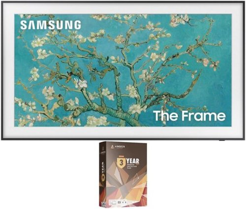 Samsung - QN32LS03CBFXZA 32 Inch The Frame QLED Smart TV with Art Mode and 3 Year Amber Protection Plan (2023)-Front_Standard 