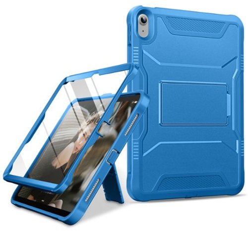 DTTO - Shockproof Case for iPad A16 11-inch & ipad 10th10.9-inch with Built-in Screen Protector, Full Body Protective Cover - Sky Blue-Front_Standard 