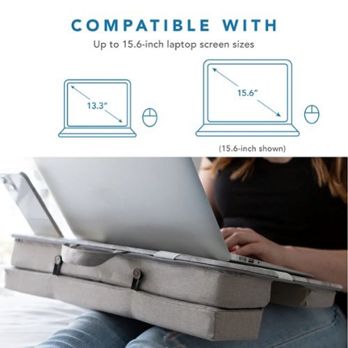 LapGear Elevation Lap Desk for 15.6 Laptop - Gray Woodgrain WORLDWIDE DELIVERY